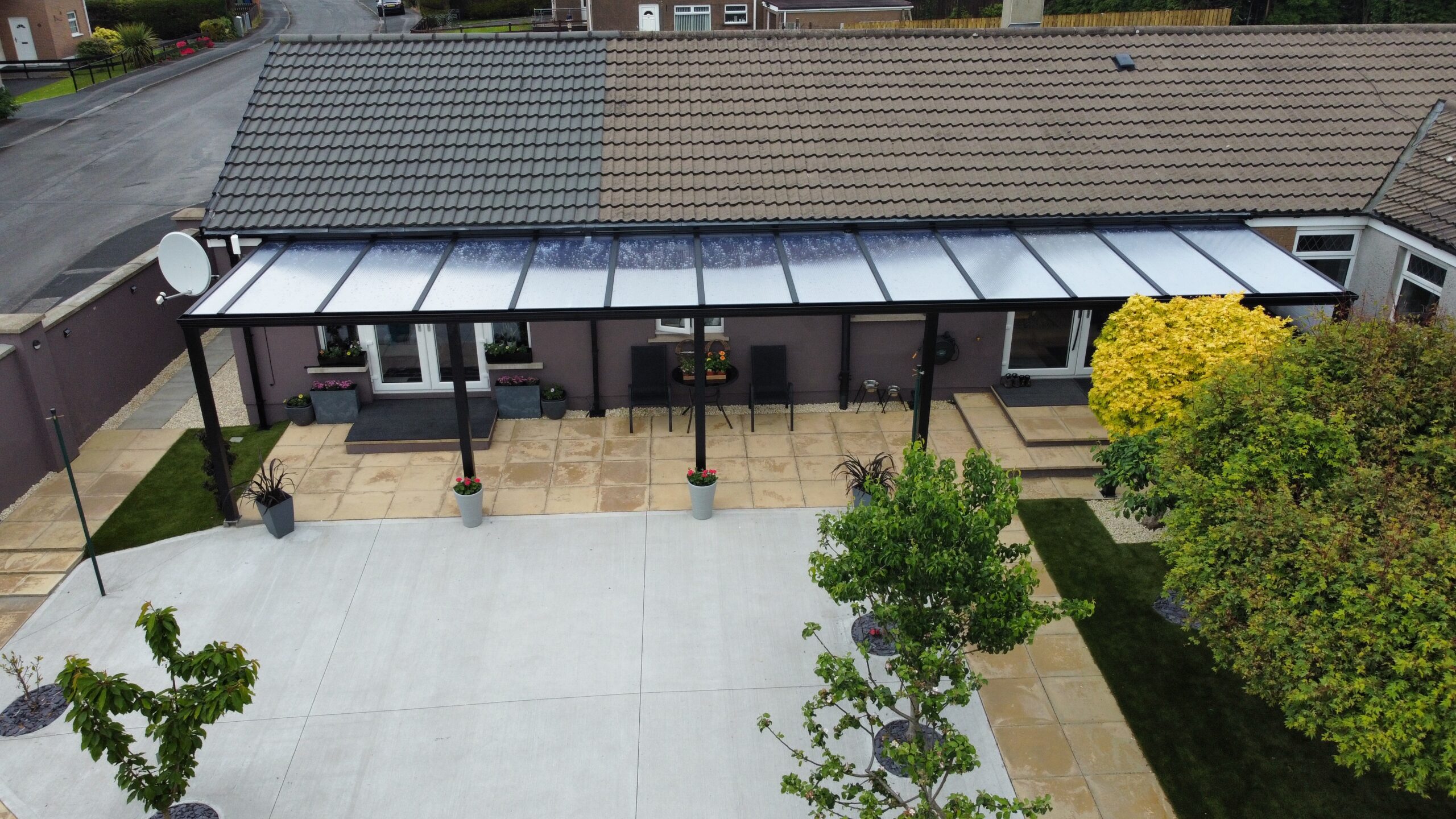 black aluminium veranda portadown