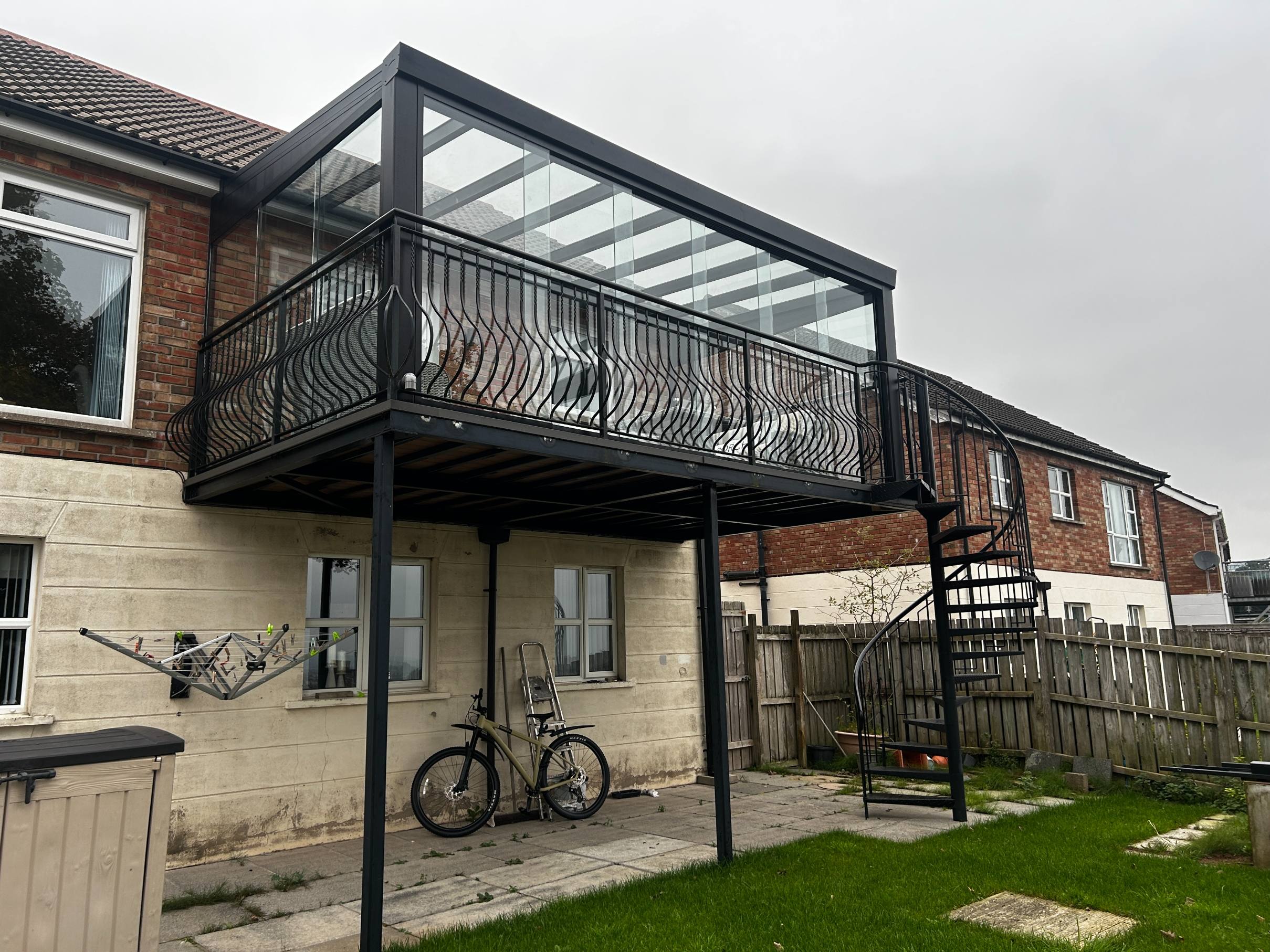 glass veranda with doors beflast
